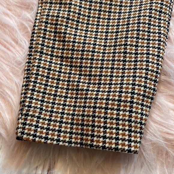 Zara Houndstooth High Rise Tan Jeggings sz M - Picture 9 of 11